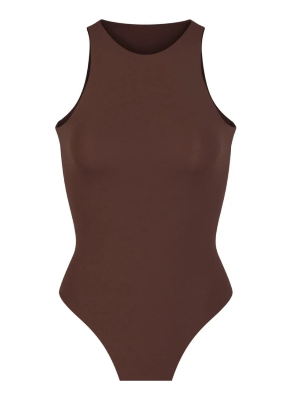 SKIMS FITS EVERYBODY HIGH NECK BODYSUIT • COCOA Brown • small